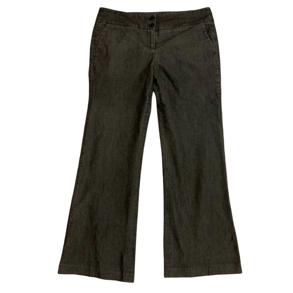 Sandro Sportswear Grey Wide Leg Cotton Blend Trousers Size 10